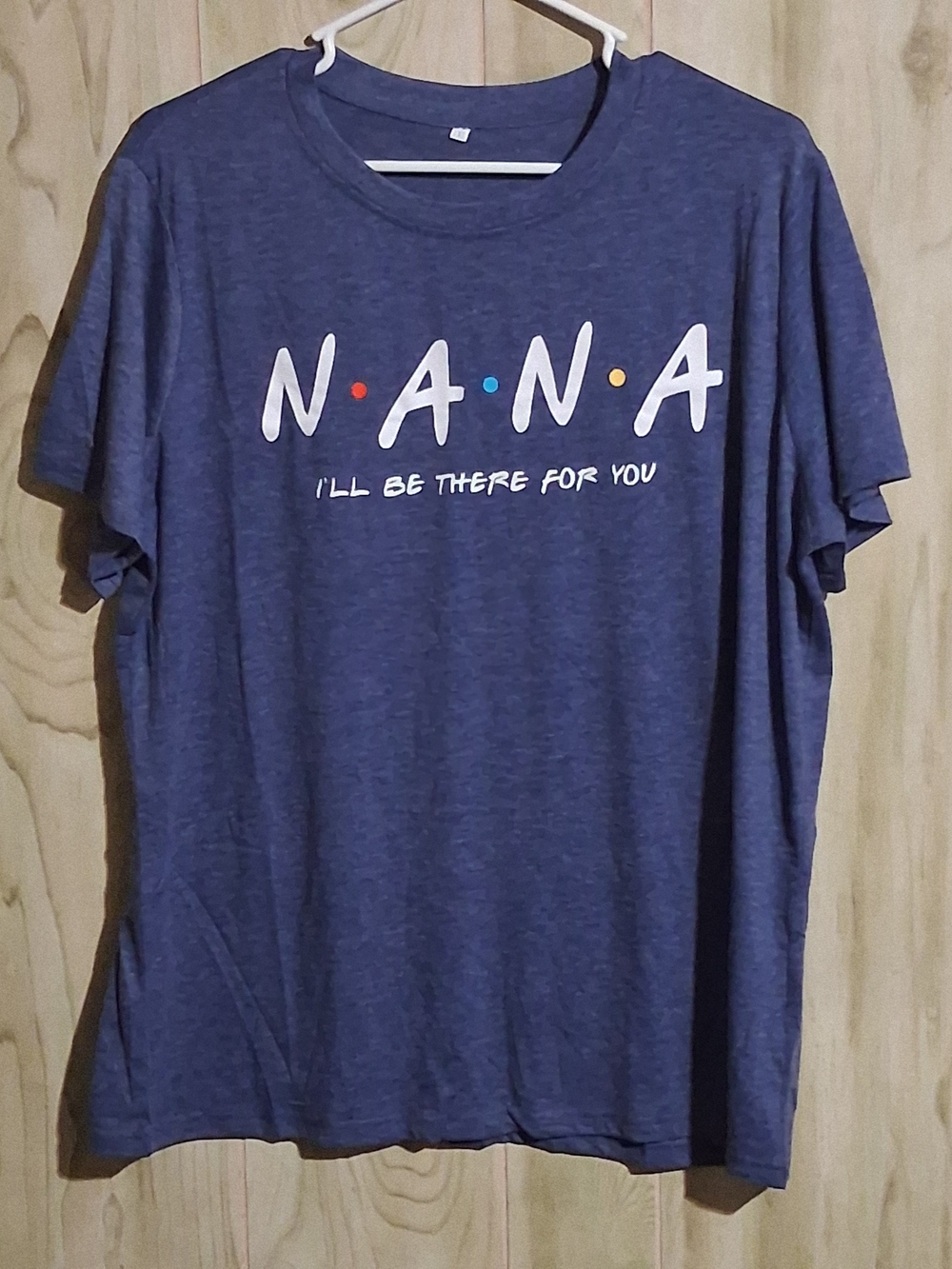 Womens  Blue 'NANA' Graphic Tee with Slogan XL
